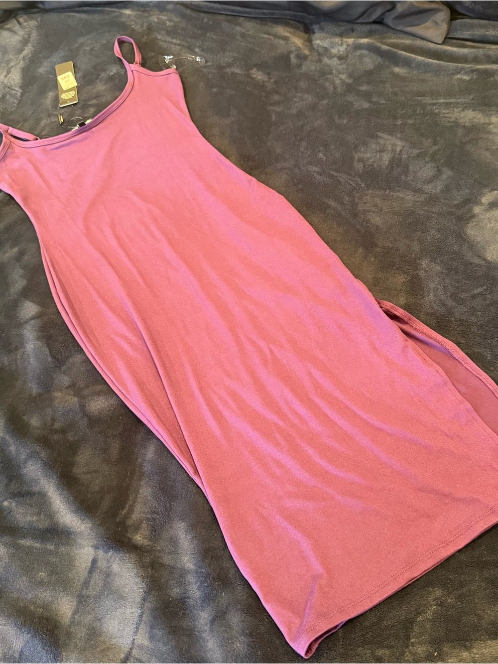 Sleeveless purple eggplant Tank Dress